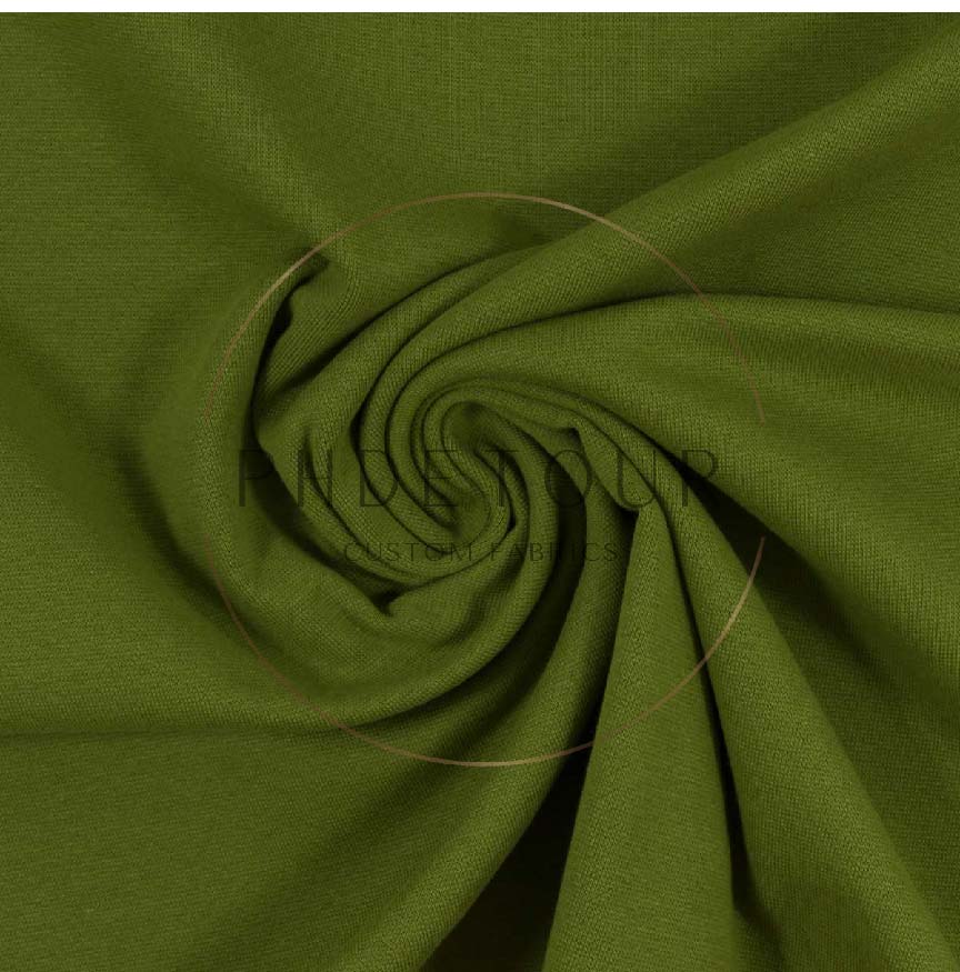604 - Castelvetrano Green - European 1x1 Flat Ribbing