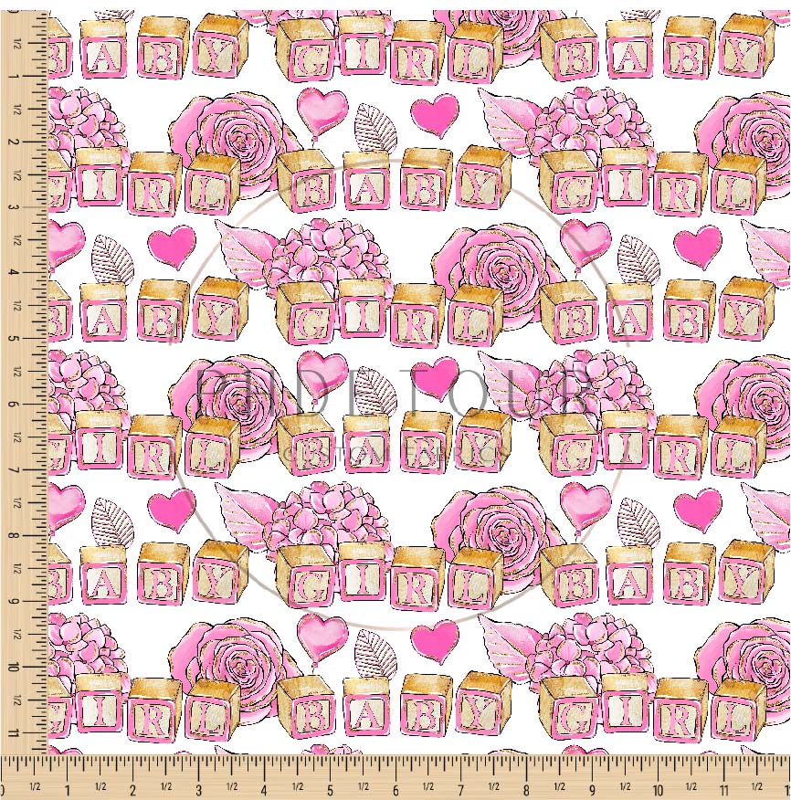 PREORDER - Baby Girl Blocks - 0058 - Choose Your Base