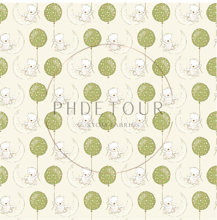 PREORDER - Bears and Green Balloons - 0080 - Choose Your Base