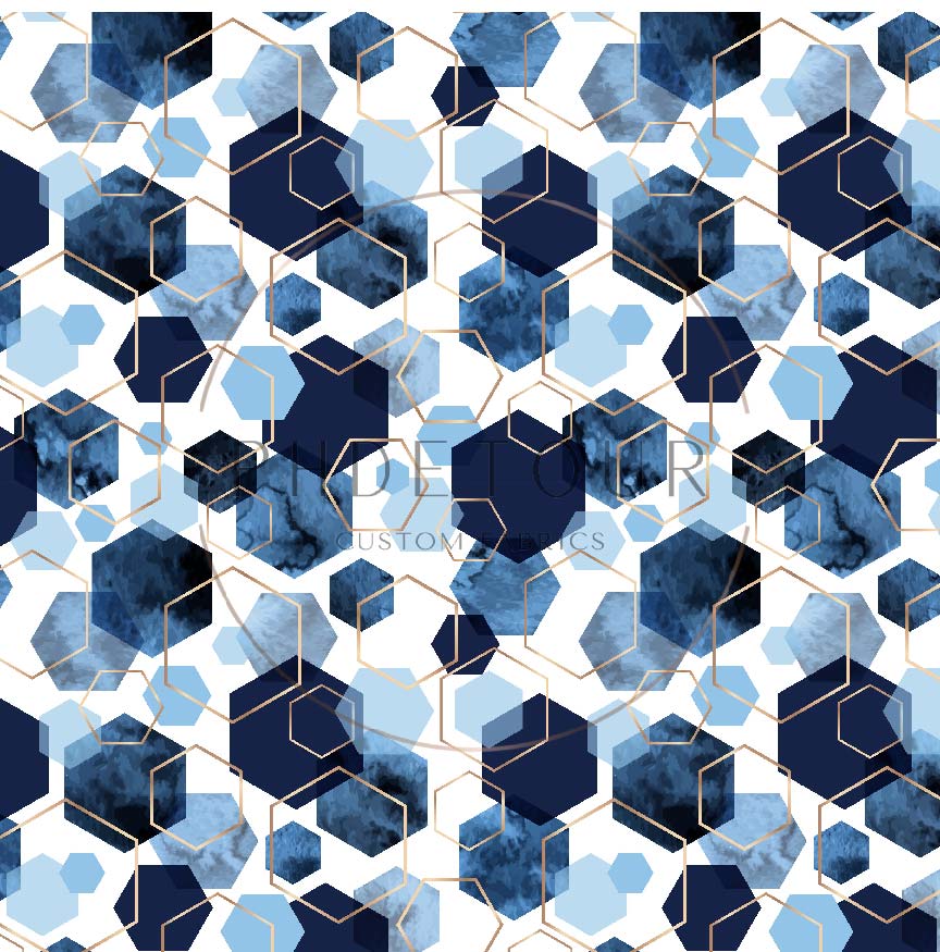 PREORDER - Blue Hexagons - 0132 - Choose Your Base