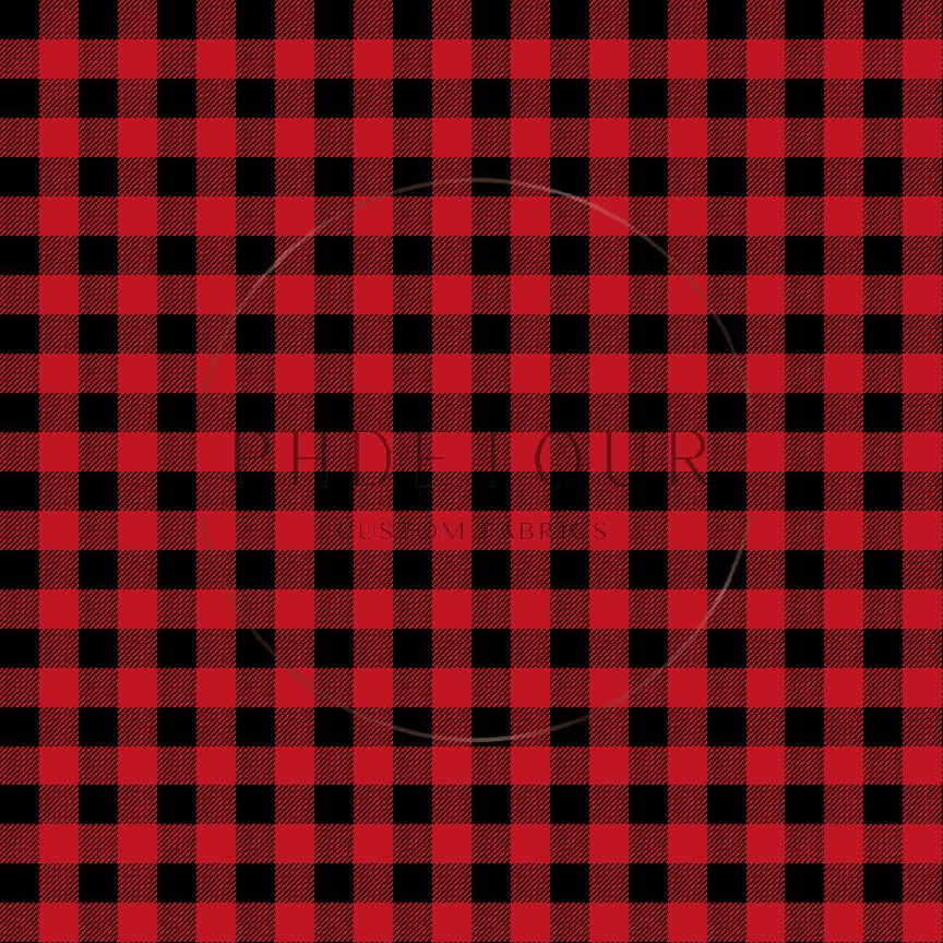 PREORDER - Buffalo Plaid - Bright Red - 0163 - Choose Your Base