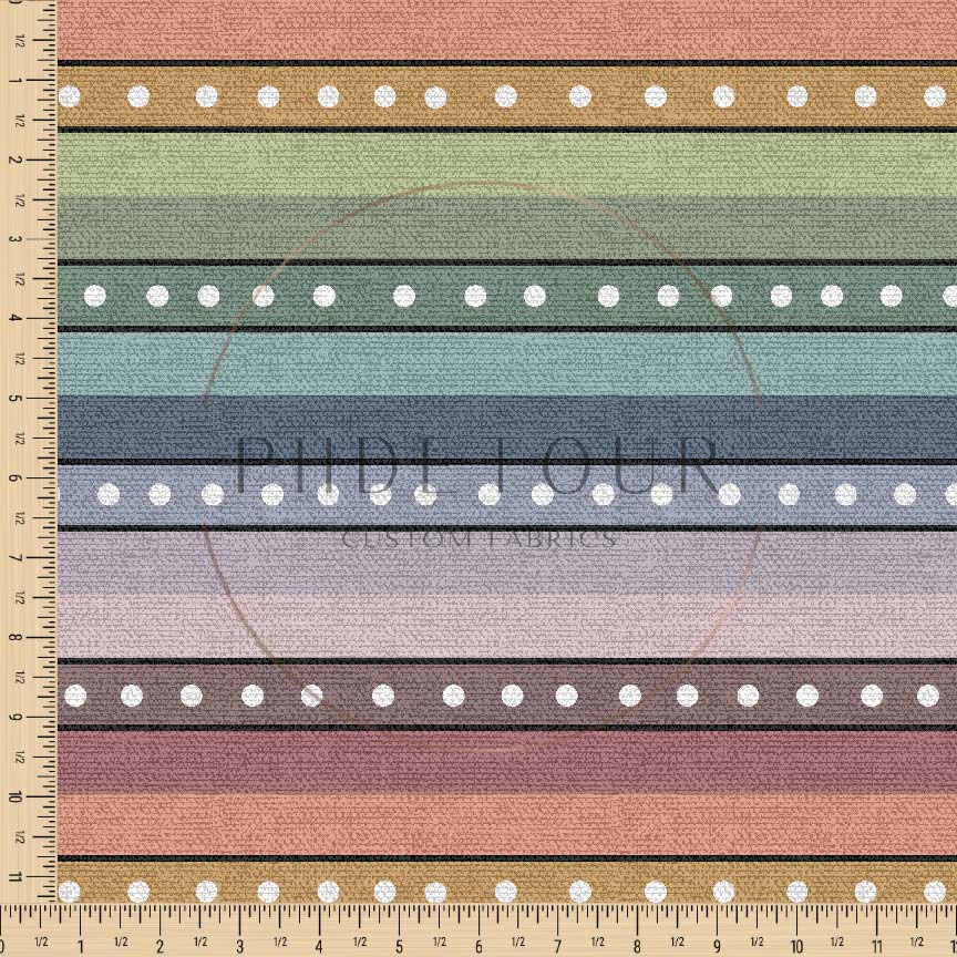 PREORDER - Burlap Mushroom Dotted Stripes - 0188 - Choose Your Base