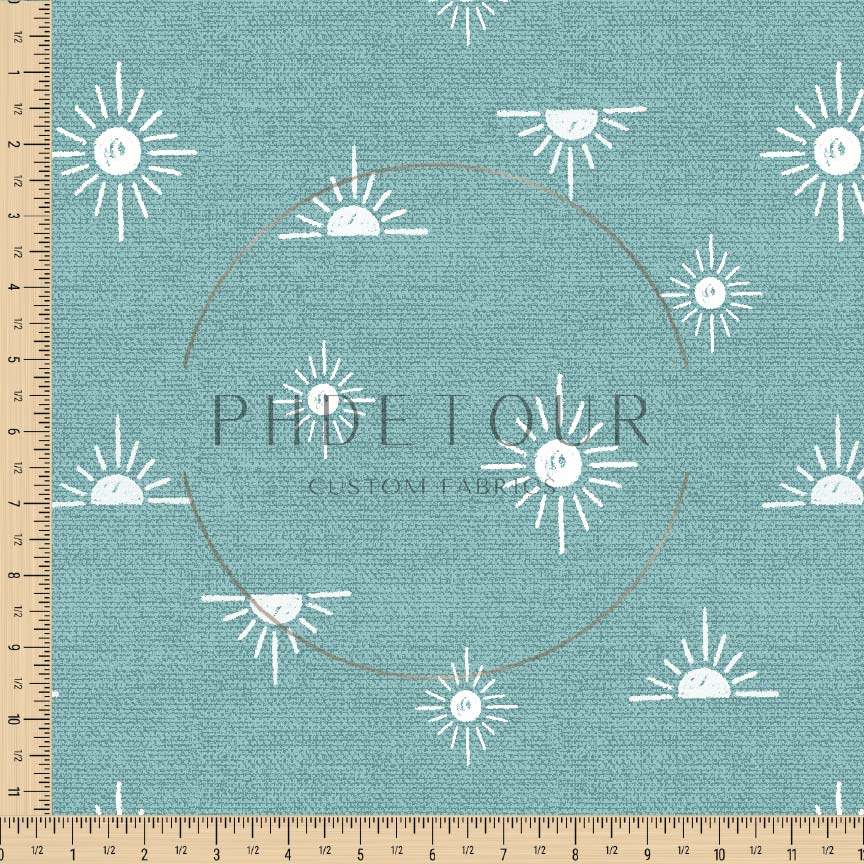 PREORDER - Burlap Simple Suns on Ocean - 0201 - Choose Your Base