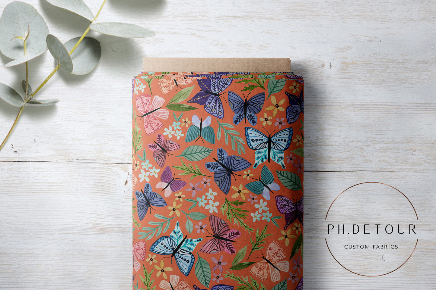 PREORDER - Butterfly Toss on Apricot - 0220 - Choose Your Base