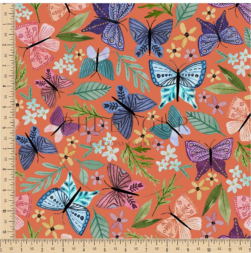 PREORDER - Butterfly Toss on Apricot - 0220 - Choose Your Base