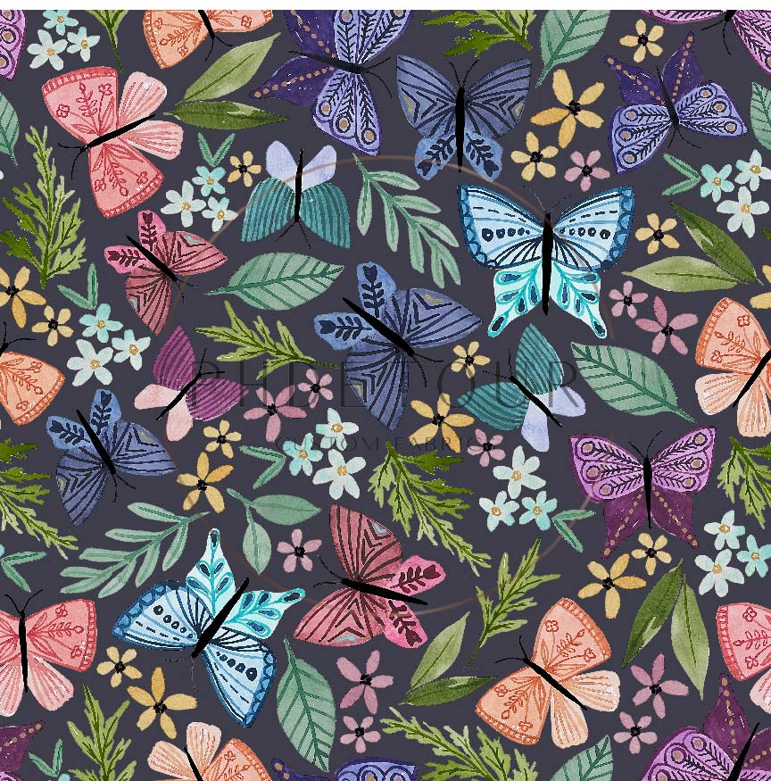 PREORDER - Butterfly Toss on Slate - 0251 - Choose Your Base