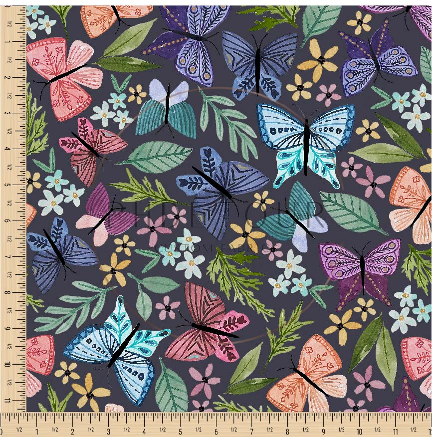PREORDER - Butterfly Toss on Slate - 0251 - Choose Your Base