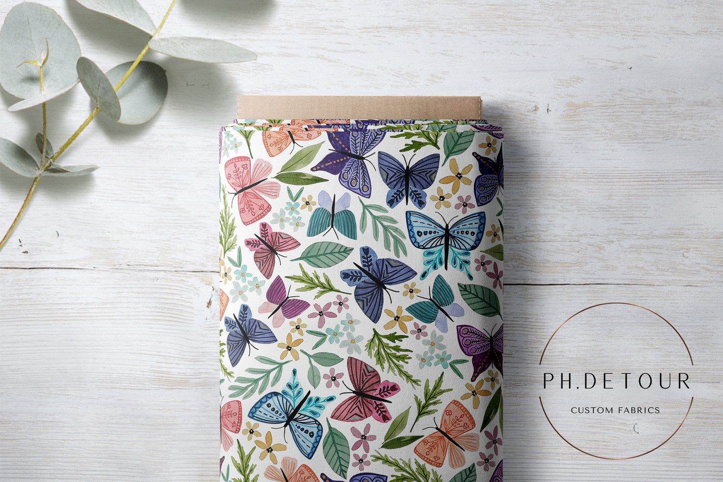 PREORDER - Butterfly Toss on White - 0270 - Choose Your Base