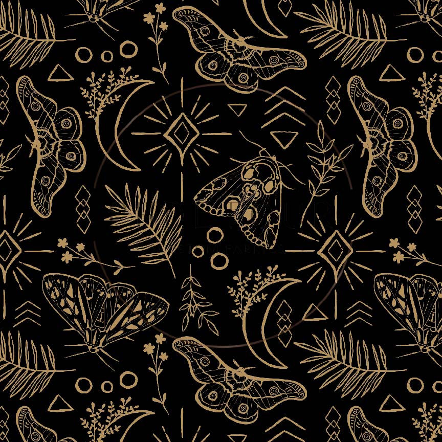 PREORDER - Celestial Moths on Black - 0304 - Choose Your Base