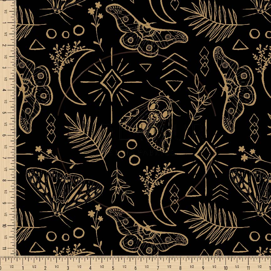 PREORDER - Celestial Moths on Black - 0304 - Choose Your Base