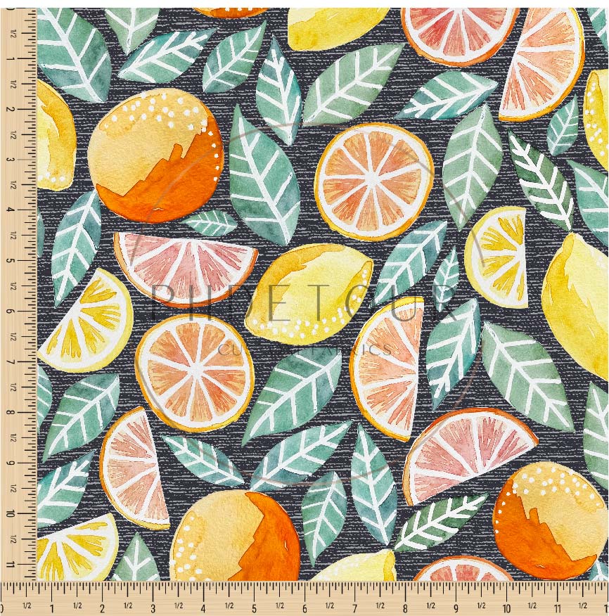 PREORDER - Citrus on Handwoven Texture Slate - 0367 - Choose Your Base