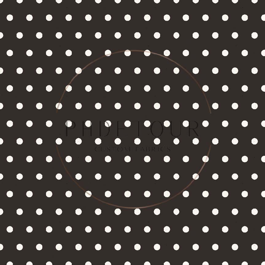 PREORDER - Cream Polkadots on Dark Charcoal - 0428 - Choose Your Base