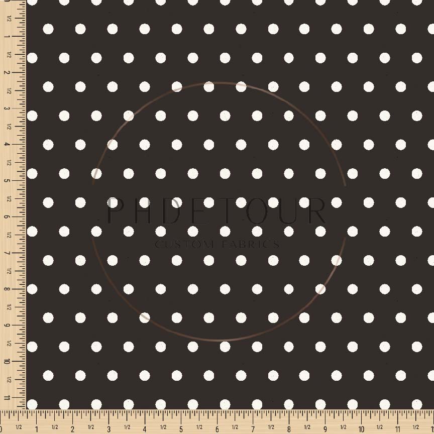 PREORDER - Cream Polkadots on Dark Charcoal - 0428 - Choose Your Base