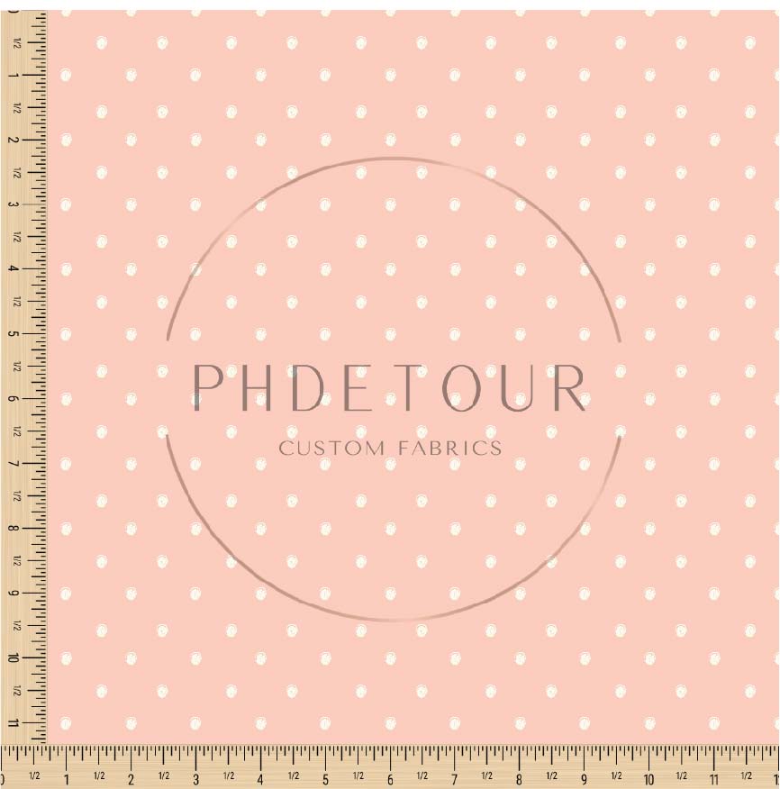 PREORDER - Dainty Cream Dots on Pink - 0436 - Choose Your Base