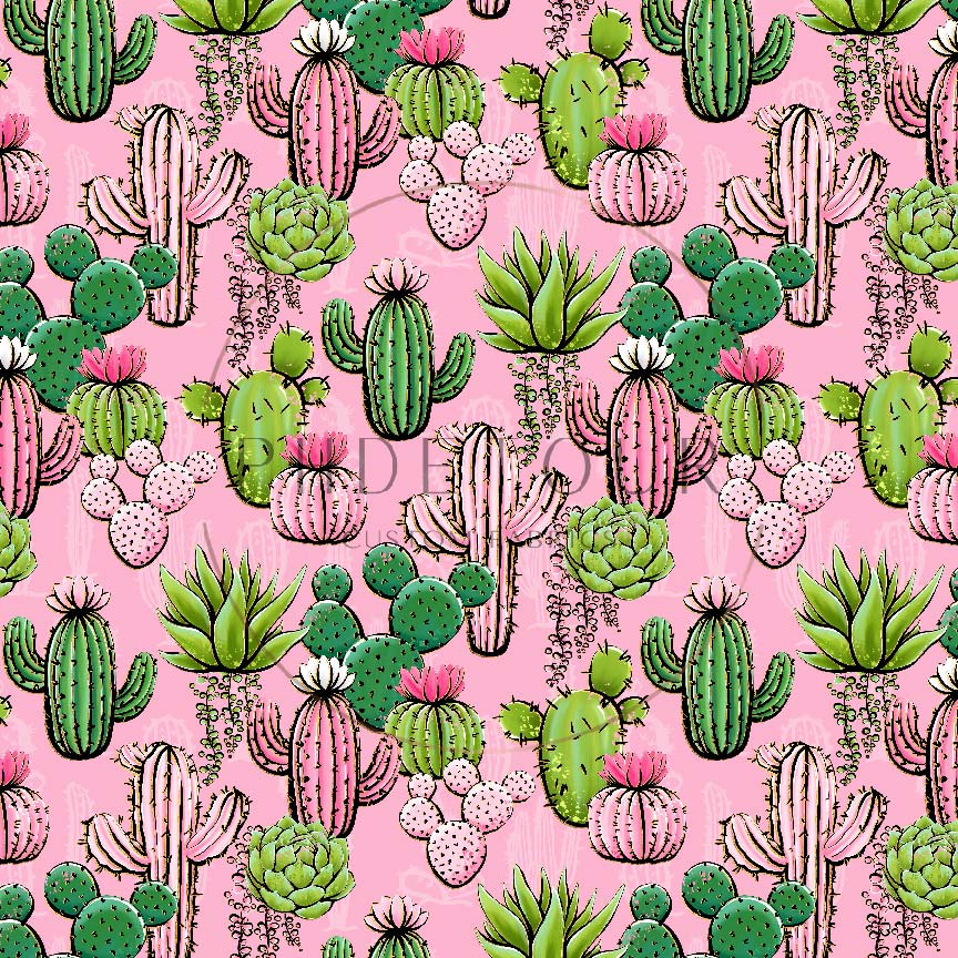 PREORDER - Desert Plants on Pink - 0461 - Choose Your Base