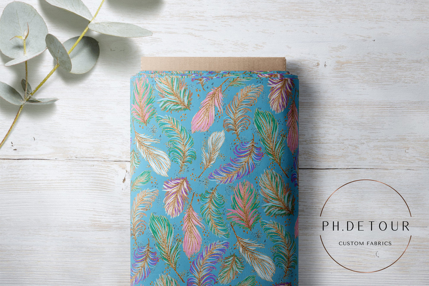 PREORDER - Feathers on Blue - 0522 - Choose Your Base