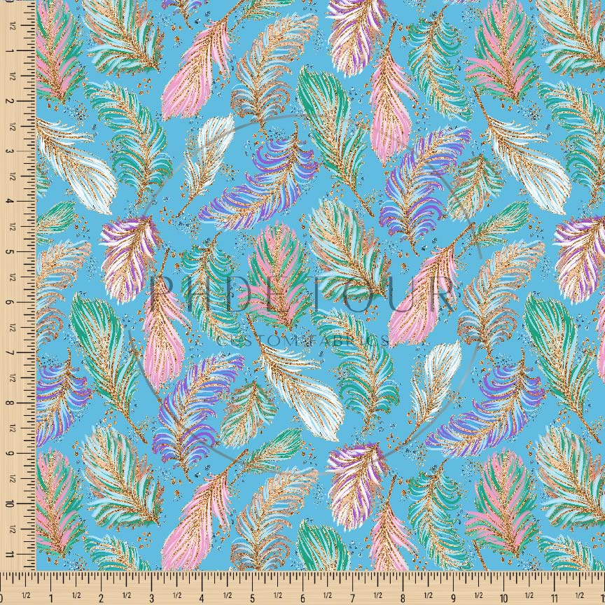 PREORDER - Feathers on Blue - 0522 - Choose Your Base