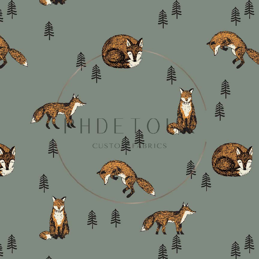 PREORDER - Foxes on Sage - 0562 - Choose Your Base