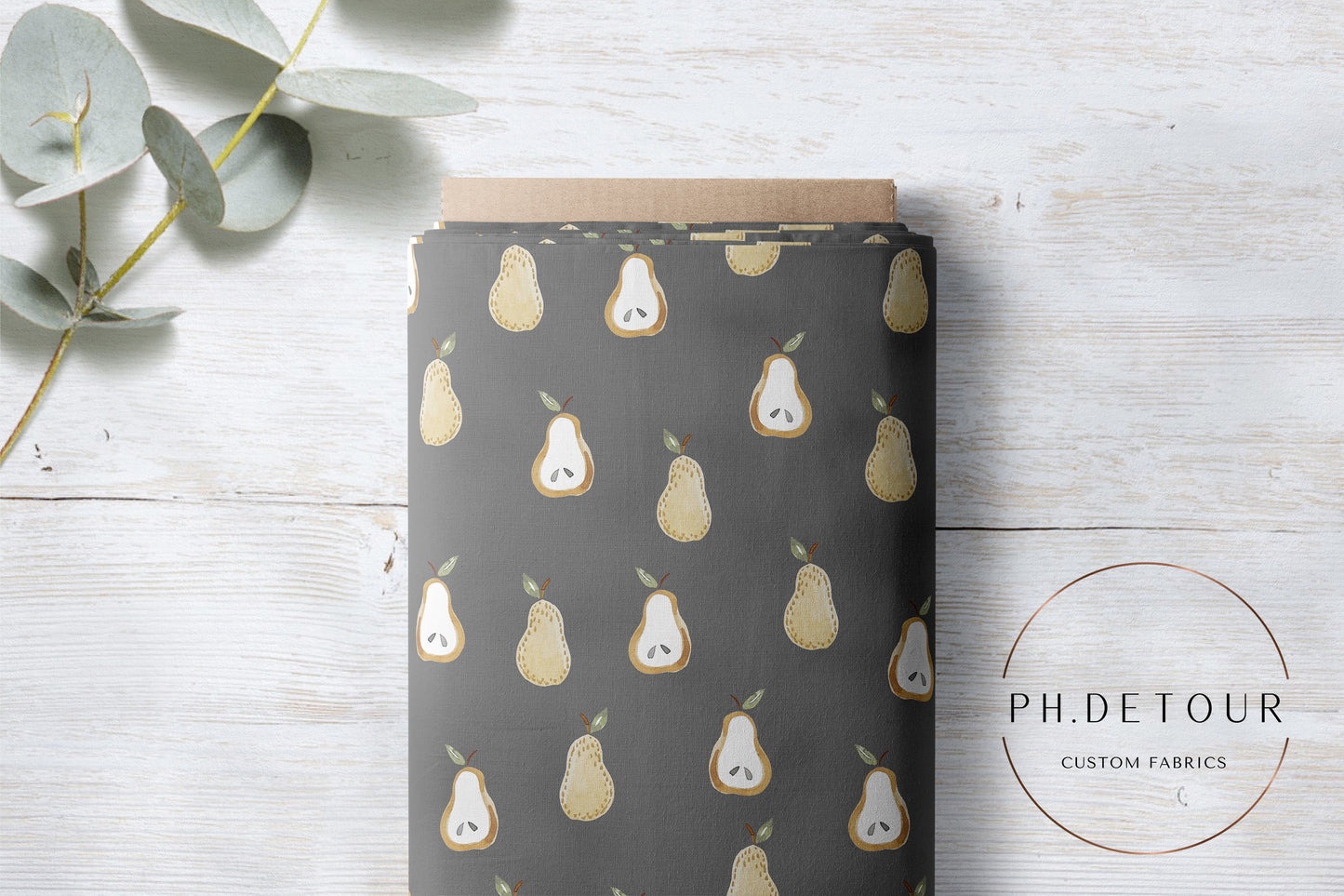 PREORDER - Golden Pears on Charcoal - 0637 - Choose Your Base