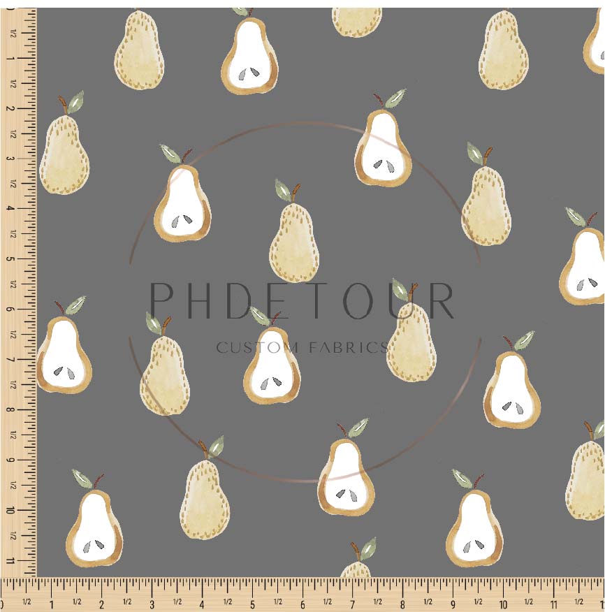 PREORDER - Golden Pears on Charcoal - 0637 - Choose Your Base