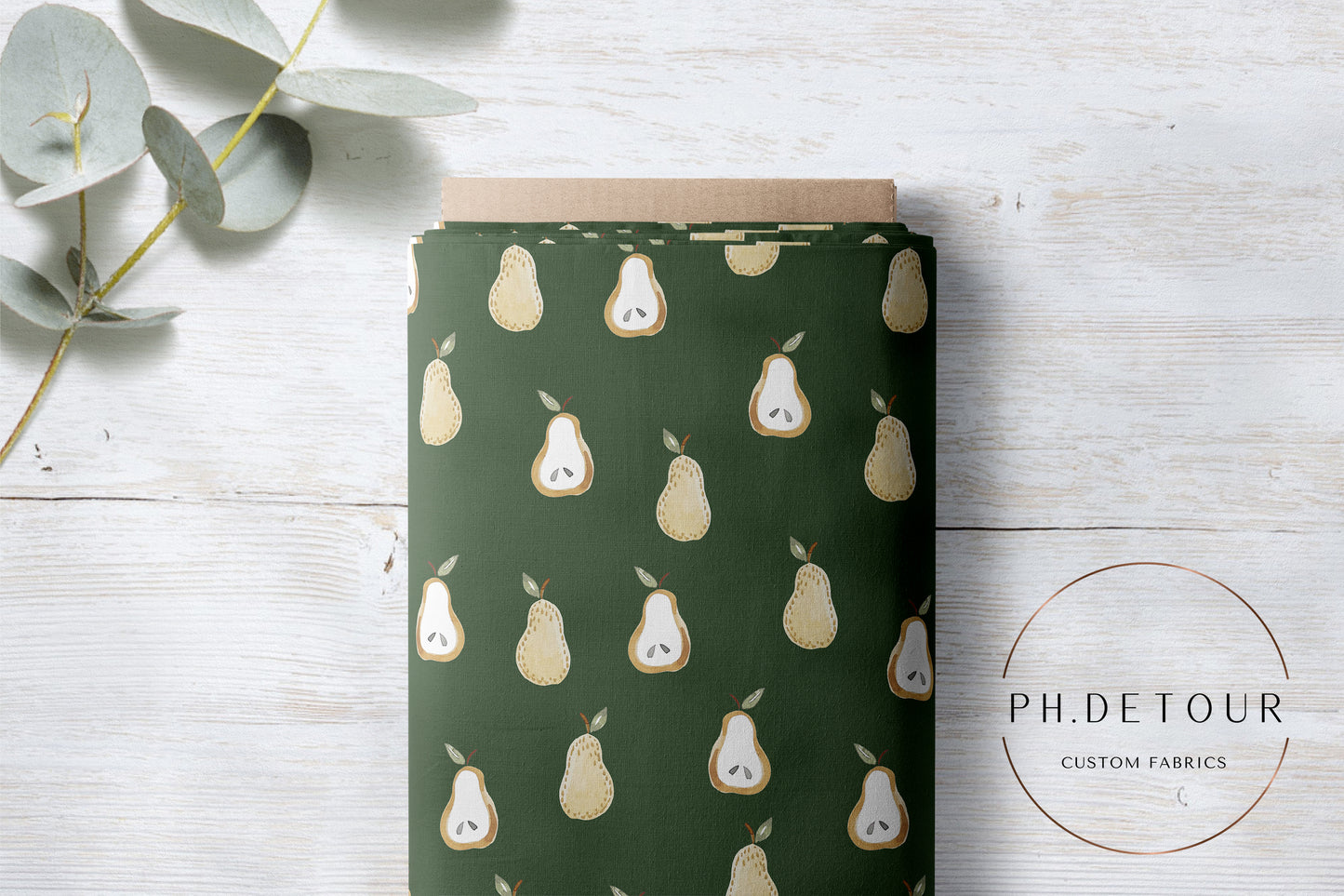 PREORDER - Golden Pears on Evergreen - 0639 - Choose Your Base