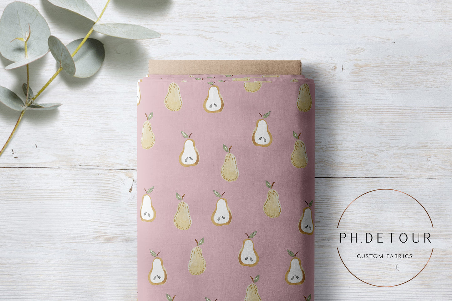 PREORDER - Golden Pears on Lotus - 0668 - Choose Your Base