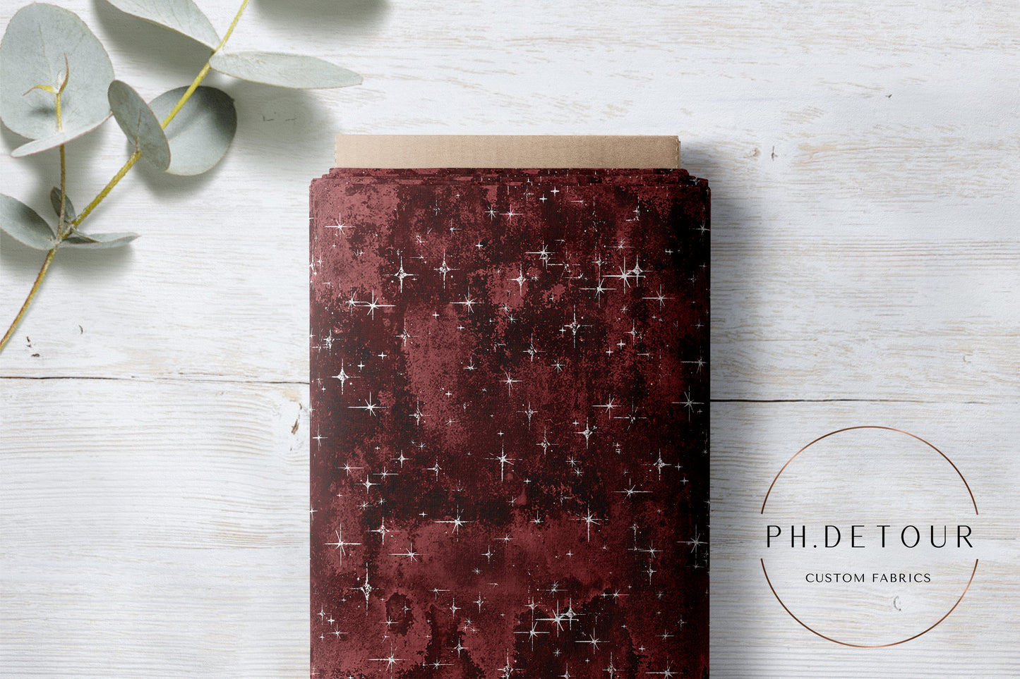 PREORDER - Grunge Stars on Grunge Burgundy - 0713 - Choose Your Base