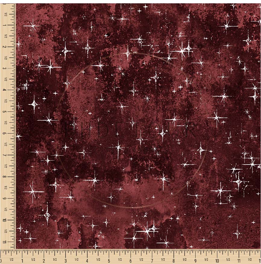 PREORDER - Grunge Stars on Grunge Burgundy - 0713 - Choose Your Base
