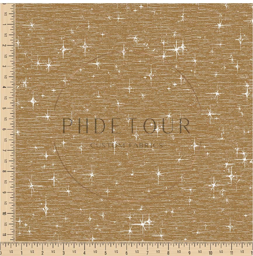 PREORDER - Grunge Stars on Handwoven Texture Caramel - 0720 - Choose Your Base
