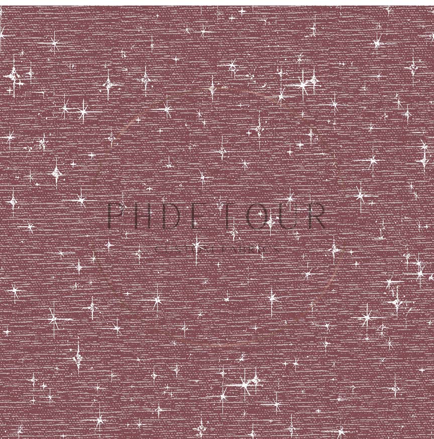 PREORDER - Grunge Stars on Handwoven Texture Mauve - 0726 - Choose Your Base
