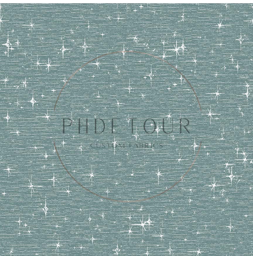 PREORDER - Grunge Stars on Handwoven Texture Ocean - 0731 - Choose Your Base