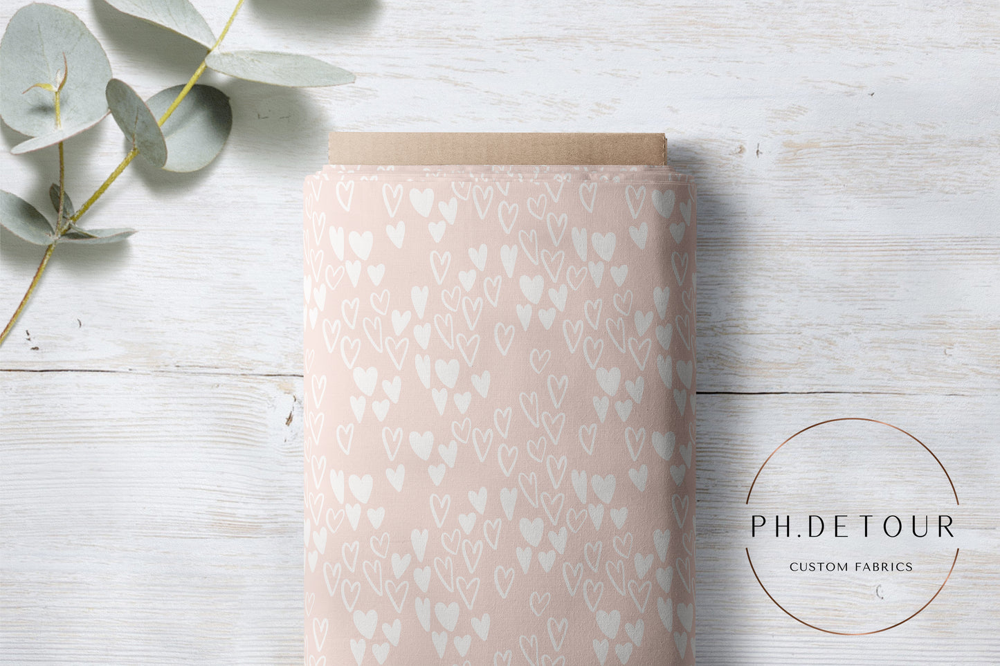 PREORDER - Hearts on Pale Pink - 0856 - Choose Your Base