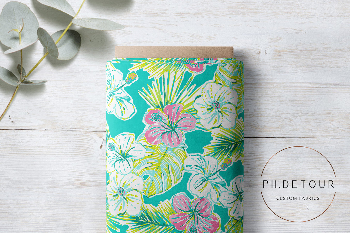 PREORDER - Hibiscus on Aqua - 0894 - Choose Your Base