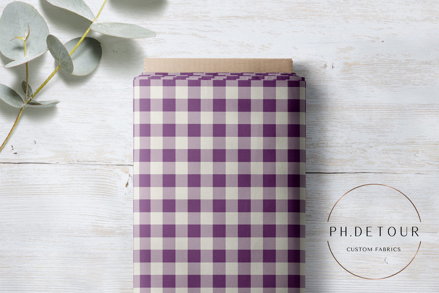PREORDER - Hydrangeas Purple Gingham - 0921 - Choose Your Base