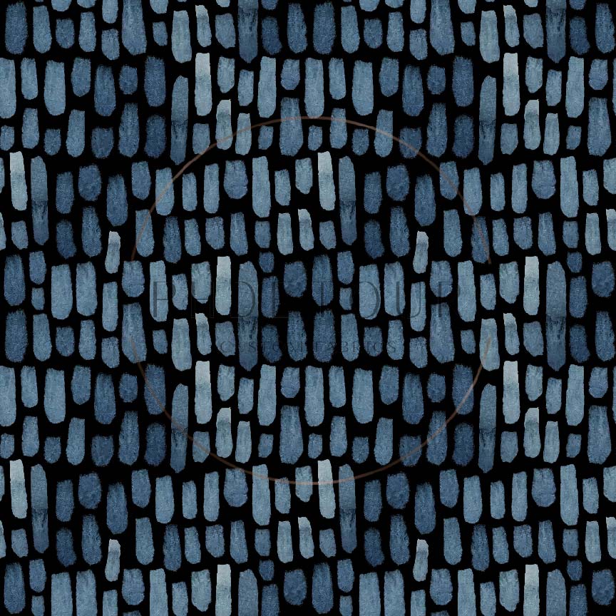PREORDER - Indigo Brushstrokes on Black - 0931 - Choose Your Base