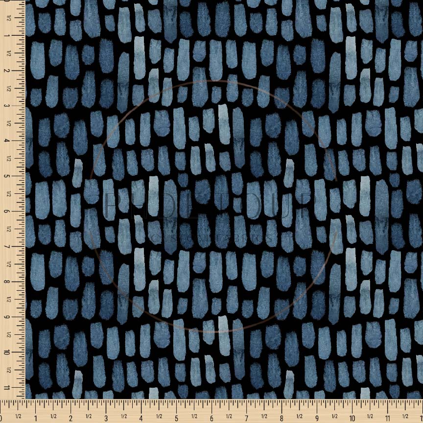 PREORDER - Indigo Brushstrokes on Black - 0931 - Choose Your Base