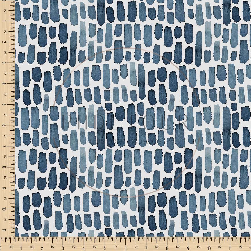 PREORDER - Indigo Brushstrokes on Fog - 0932 - Choose Your Base