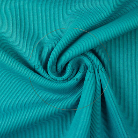 Wholesale European 2x1 Sweatshirt Ribbing - 746 - Aquamarine