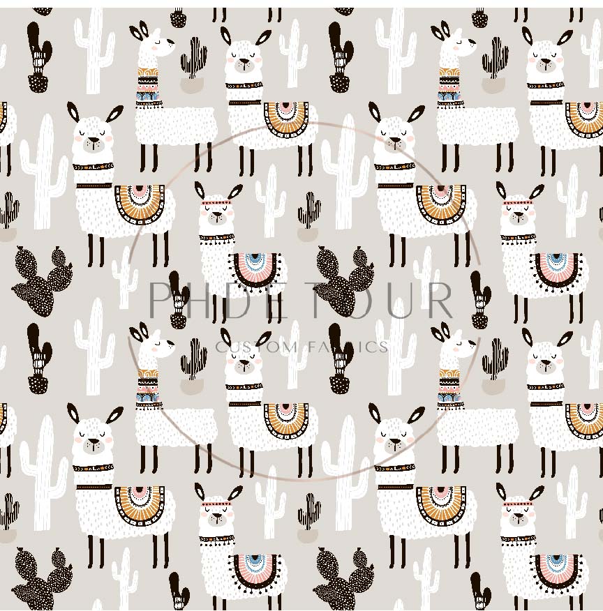PREORDER - Llamas on Gray - 1030 - Choose Your Base