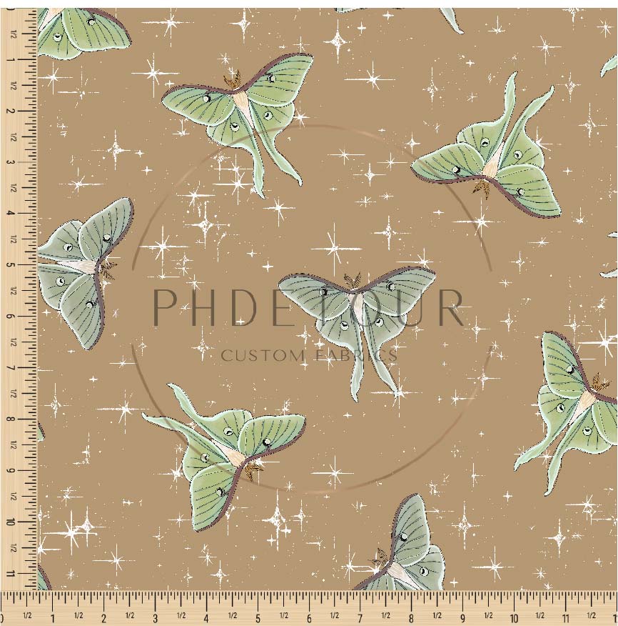 PREORDER - Luna Moths on Khaki - 1095 - Choose Your Base