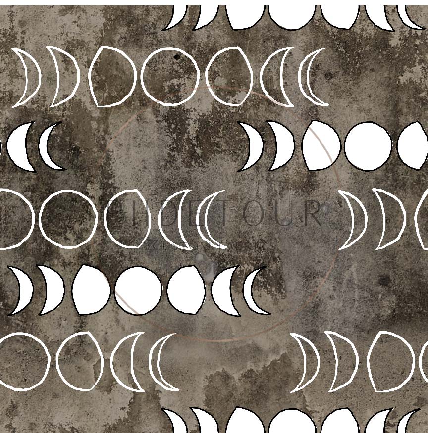 PREORDER - Moons on Grunge Brown - 1189 - Choose Your Base