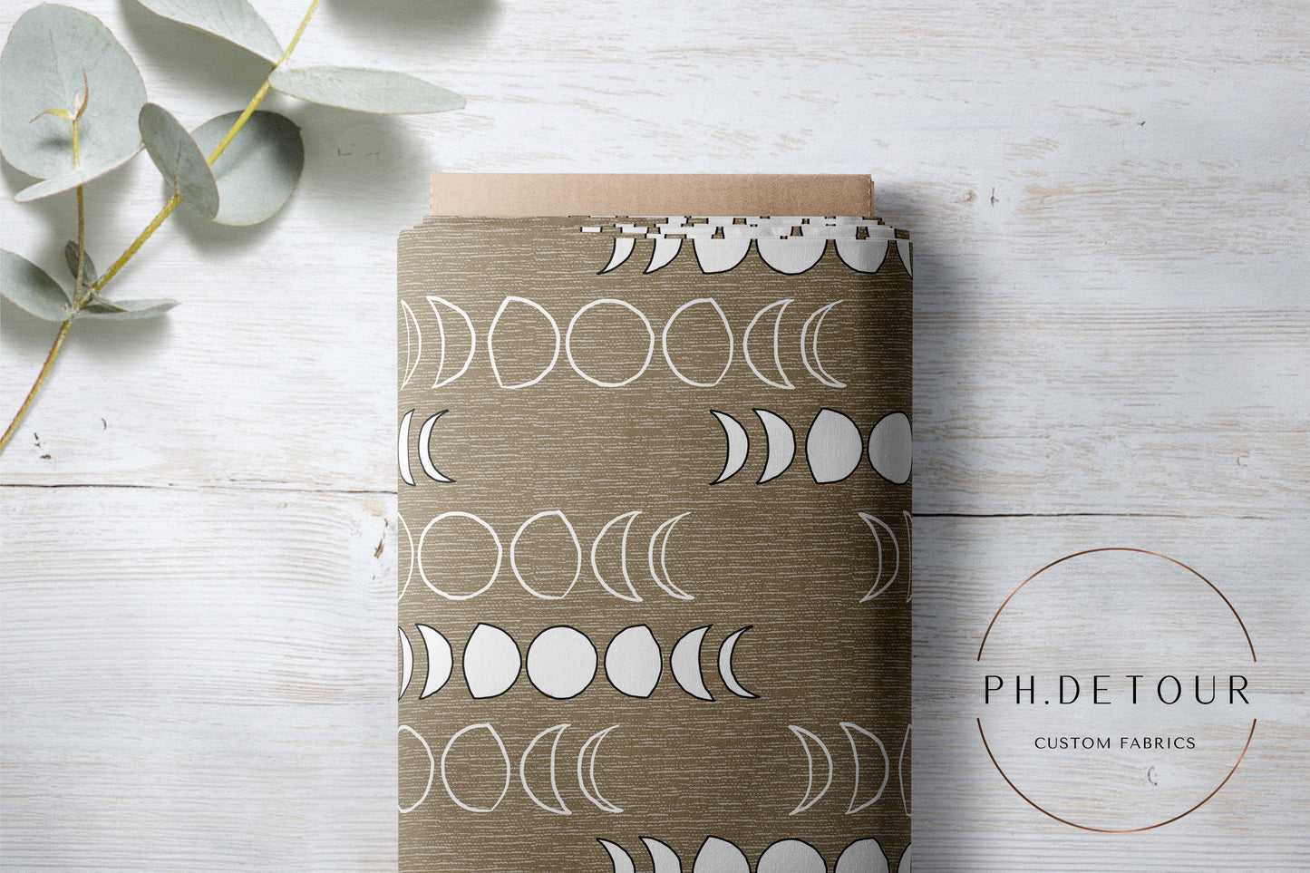 PREORDER - Moons on Handwoven Texture Khaki - 1209 - Choose Your Base