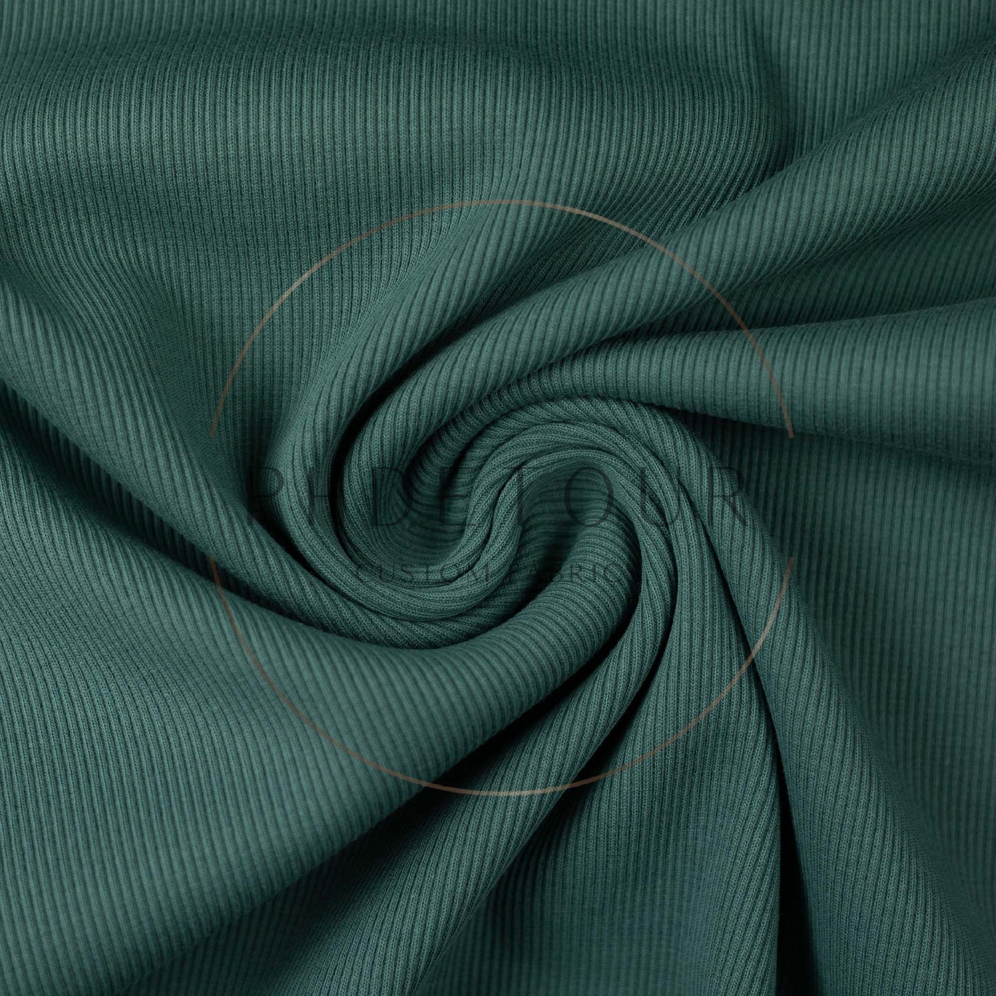 Wholesale European 2x1 Sweatshirt Ribbing - 266 - Emerald