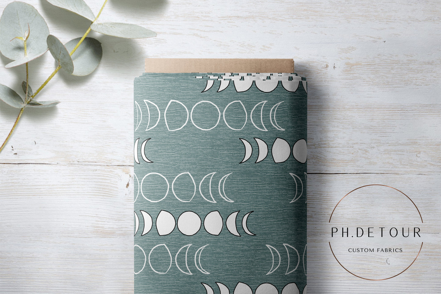 PREORDER - Moons on Handwoven Texture Ocean - 1216 - Choose Your Base