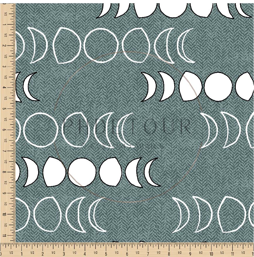 PREORDER - Moons on Herringbone Texture Oasis - 1249 - Choose Your Base