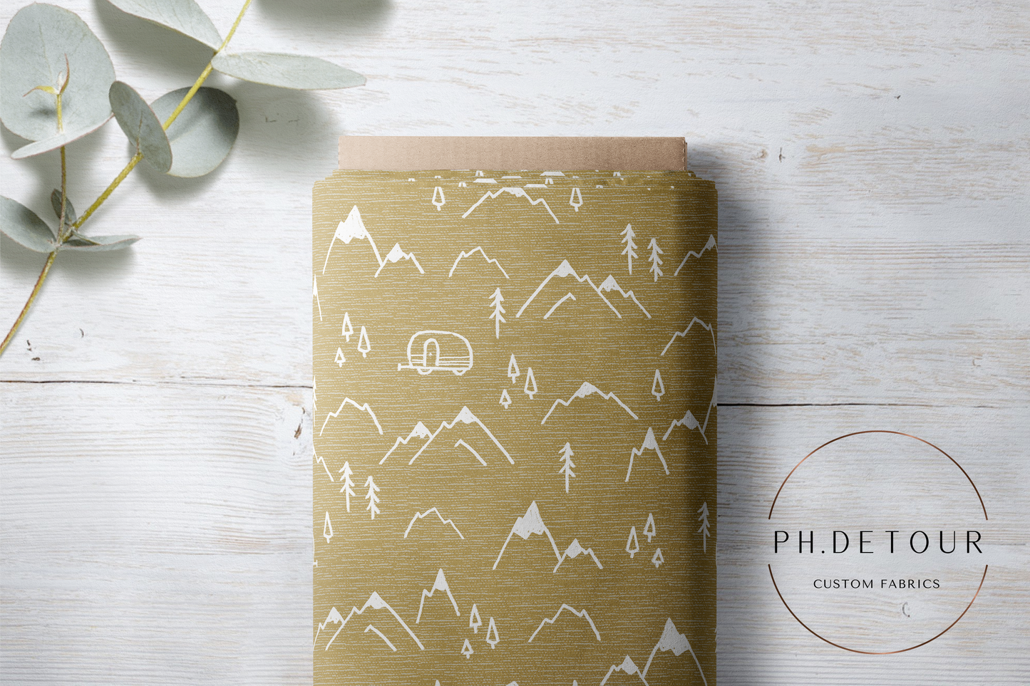PREORDER - Mountains on Handwoven Texture Butter - 1365 - Choose Your Base