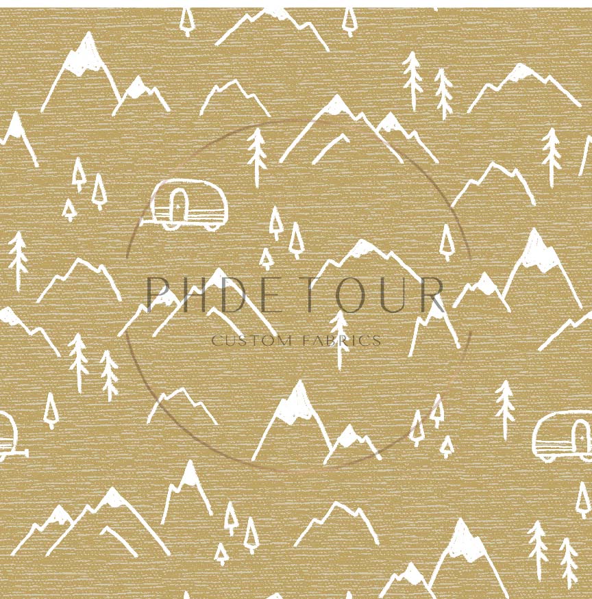 PREORDER - Mountains on Handwoven Texture Butter - 1365 - Choose Your Base