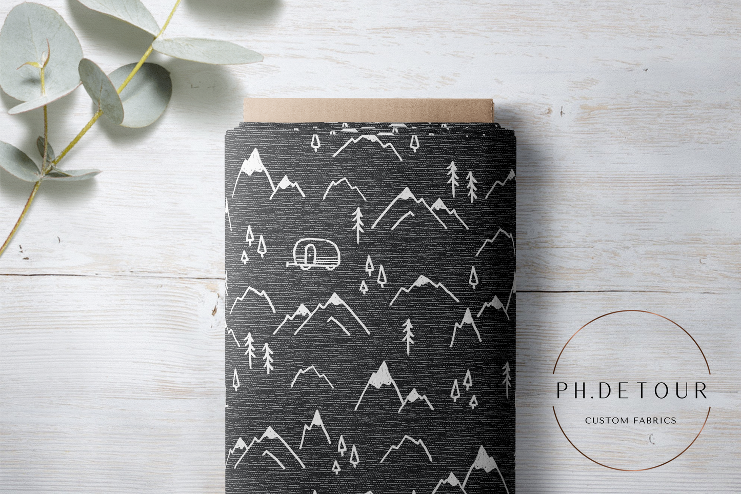 PREORDER - Mountains on Handwoven Texture Space - 1387 - Choose Your Base