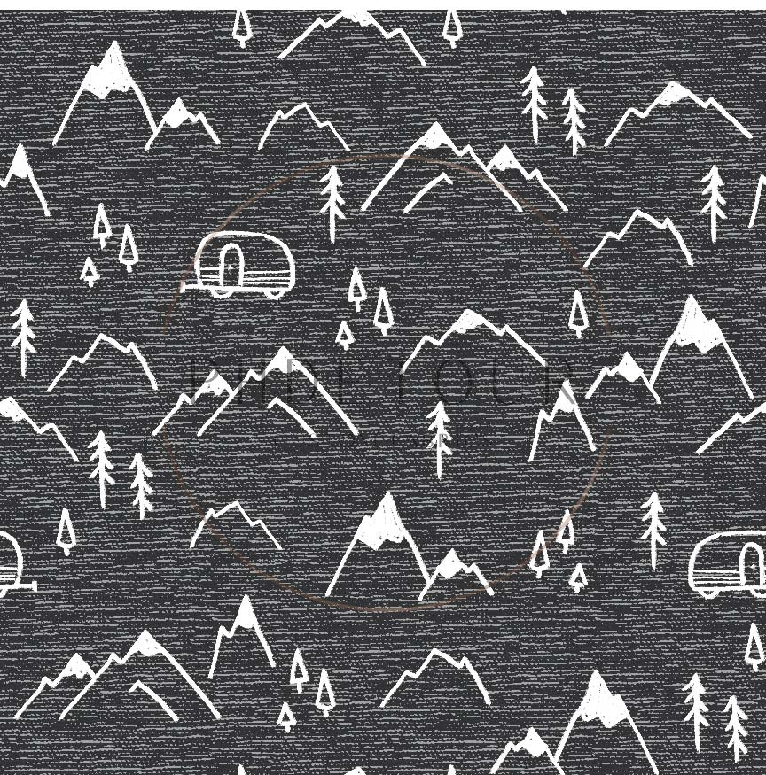 PREORDER - Mountains on Handwoven Texture Space - 1387 - Choose Your Base
