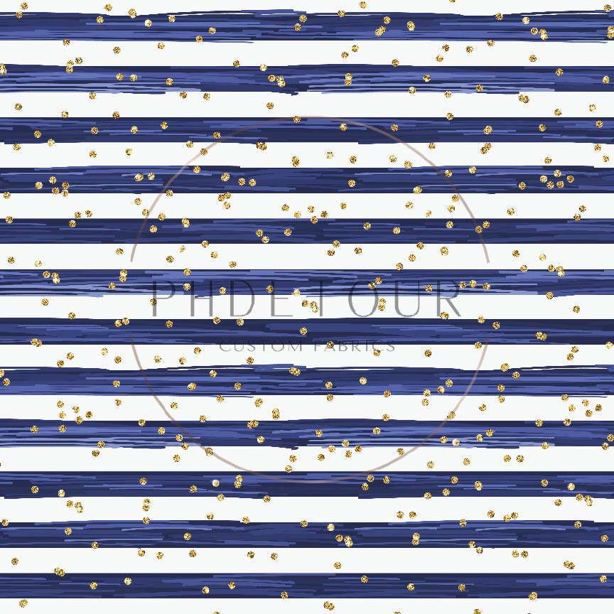 PREORDER - Navy Confetti Stripes - 1504 - Choose Your Base